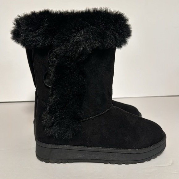 SO Sofia Girls Chestnut Brown‎ Faux Fur Sherpa Style Boot Size 12 - Picture 3 of 8